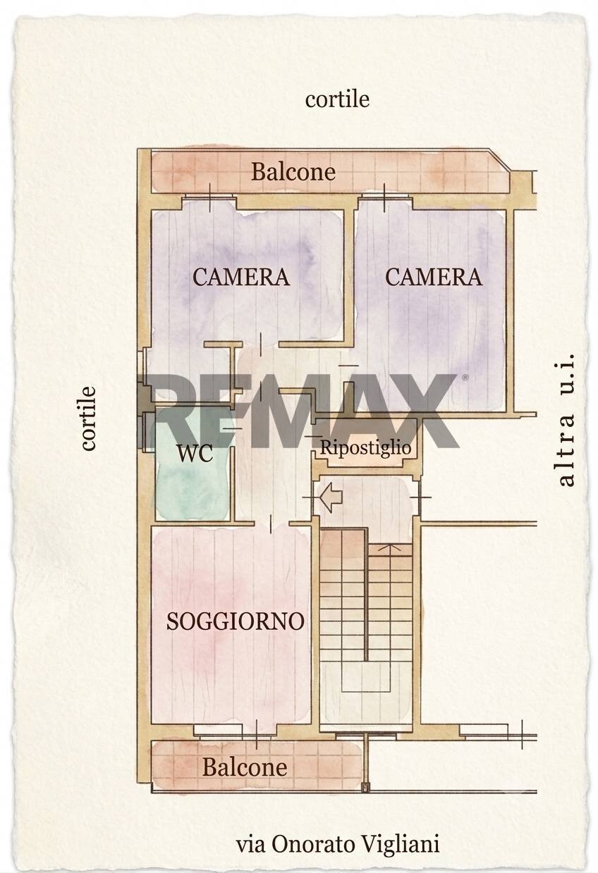 Pianta 2D - Three-room apartment Via Onorato Vigliani
 
63, Torino - floor plans 1