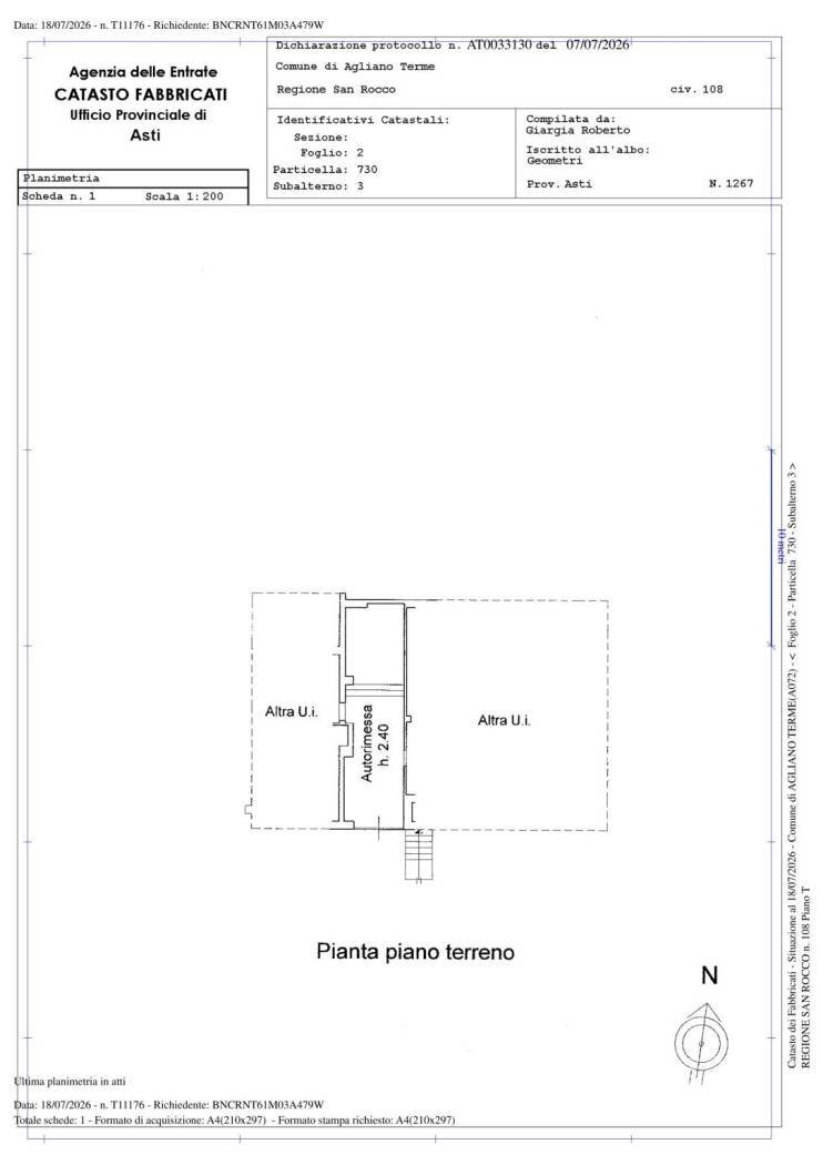 Villa Regione San Rocco, Agliano Terme - floor plans 1