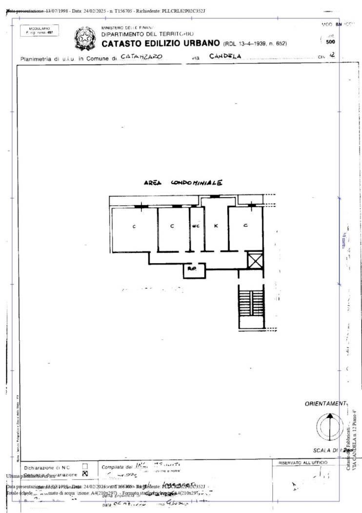 Three-room apartment via Candela, 12, Catanzaro - floor plans 1