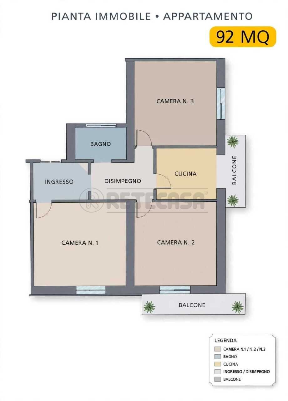 PLANIMETRIA ANNUNCIO PARADISO - Appartamento Via Consolare Pompea n. 7, Messina - planimetria 1