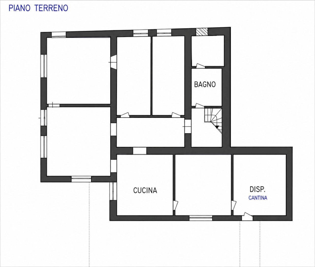 Independent house at auction Via Cicone 5, Tiglieto - floor plans 1