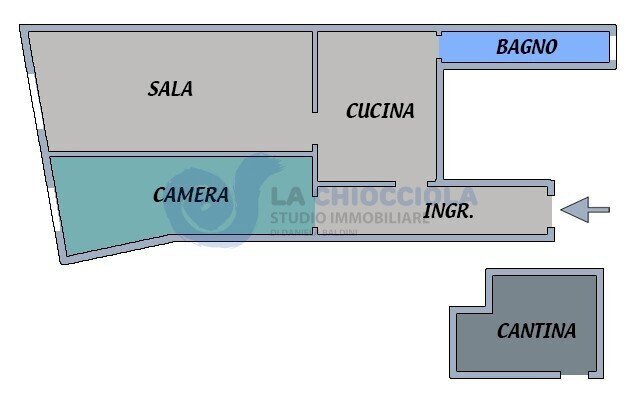 SA126 pianta - Trilocale SARAGOZZA, Bologna (zona Saragozza) - planimetria 1