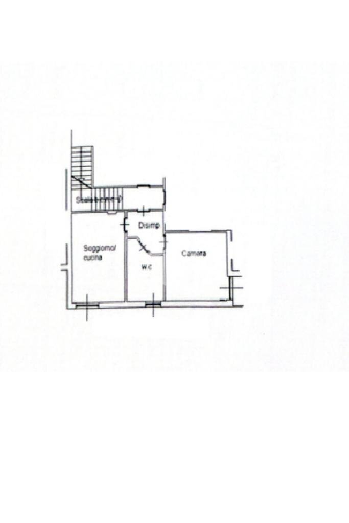 Two-room apartment Via Circonvallazione, Romano Canavese - floor plans 1