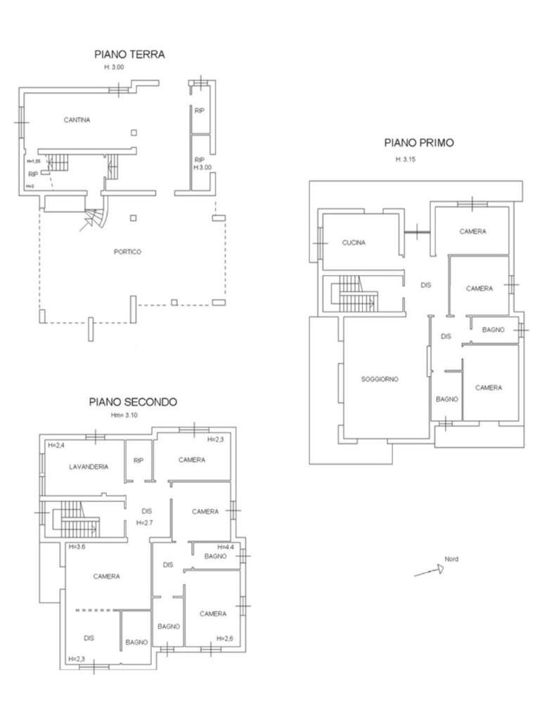 Villa Località Senato, Lerici - floor plans 1