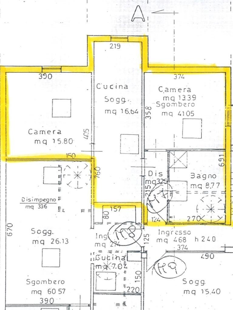 Trilocale Viale Zara, Cesenatico - planimetria 1