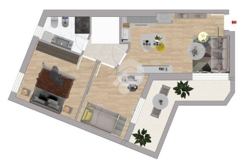 Trilocale Via Bazzana Inferiore, Assago - planimetria 1