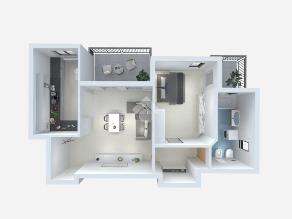 Two-room apartment Via grazioli don bartolomeo, Milano (neighborhood Dergano) - floor plans 1
