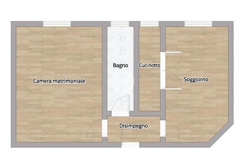 Bilocale Viale Carlo Espinasse, Milano (zona Villapizzone) - planimetria 1