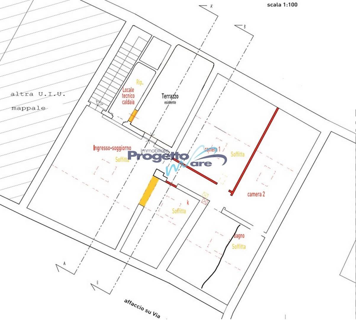 Foto 17 - Four-room apartment Finale Ligure - floor plans 1