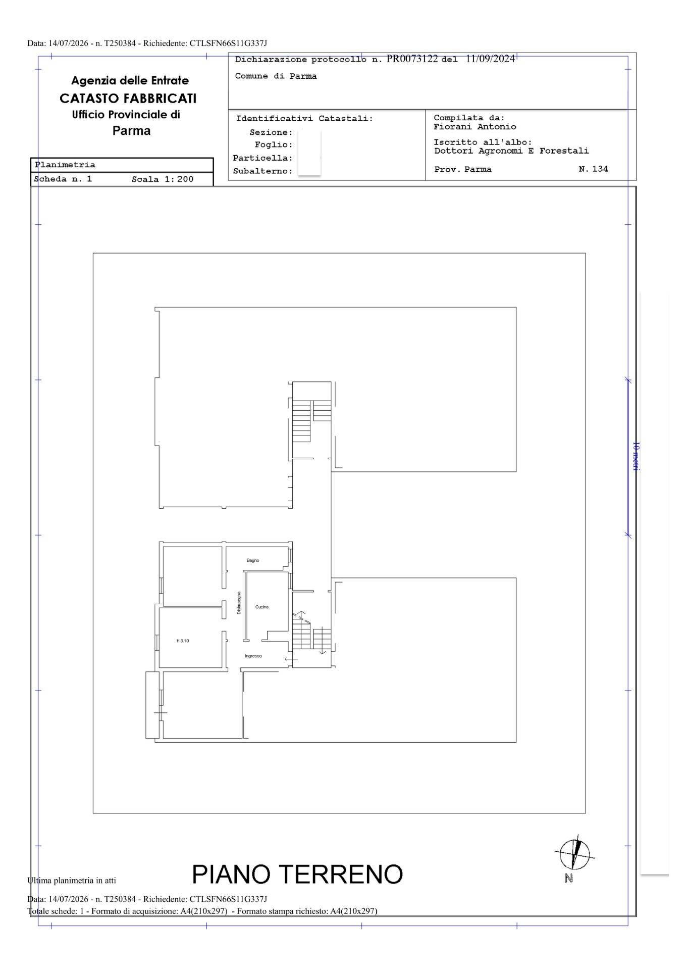 Foto 63 - Three-room apartment Via Sartori, Parma - floor plans 1