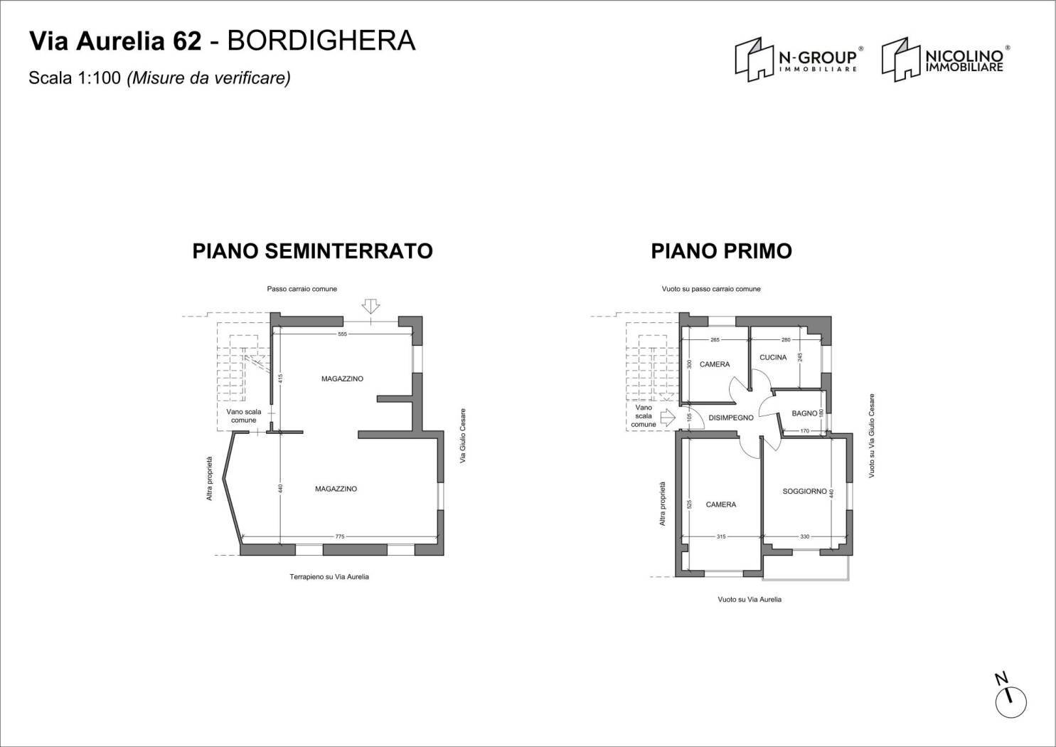 Four-room apartment via Aurelia, 62, Bordighera - floor plans 1