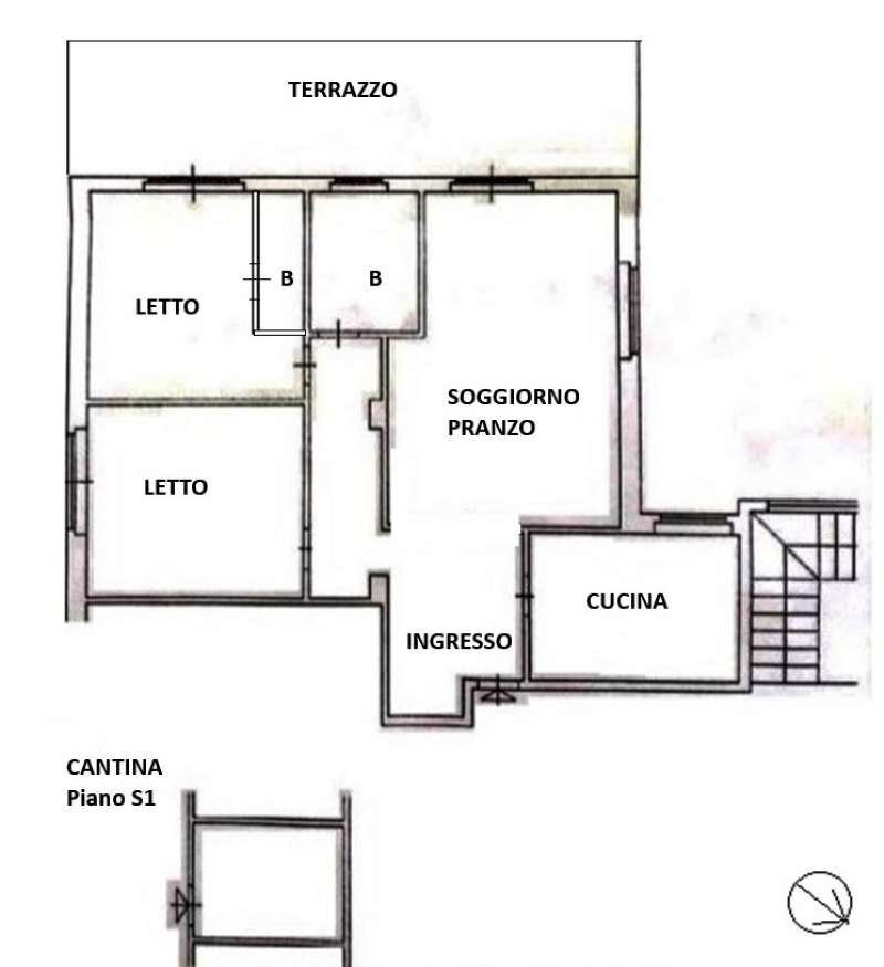 planimetria_1 - Appartamento via Emilio Repossi, Roma - planimetria 1