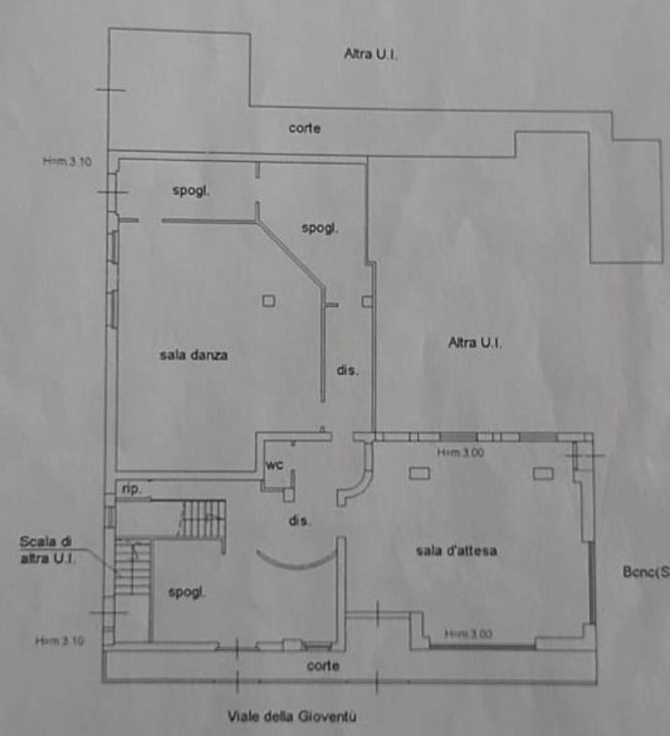 Negozio viale della Gioventù, 22, San Giovanni Rotondo - planimetria 1