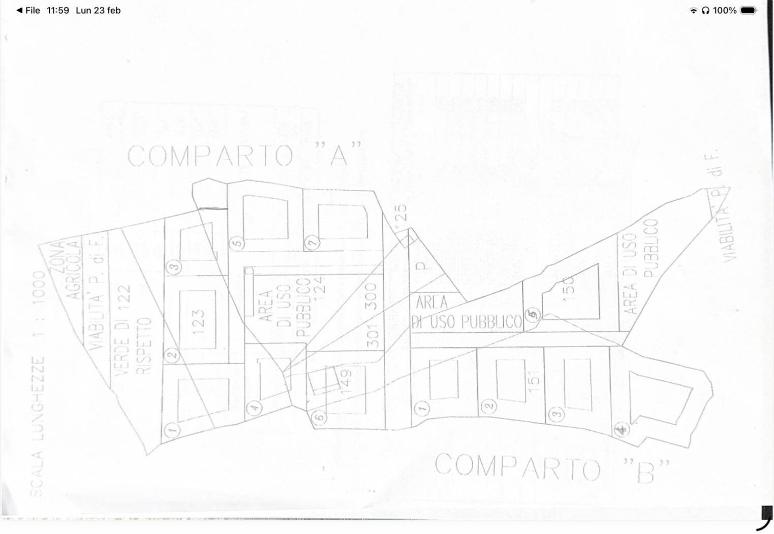 Building land via Antonio Segni, Girifalco - floor plans 1