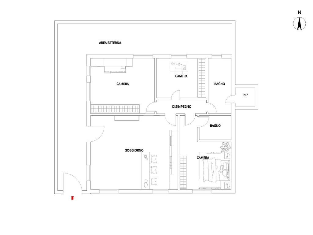 Casa indipendente casa indipendente Piazza San Giorgio, Bareggio - planimetria 1