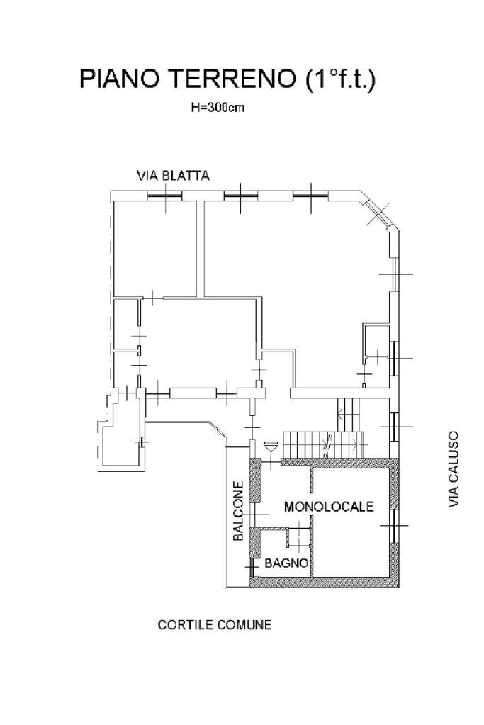 One-room apartment Via Caluso, Chivasso - floor plans 1