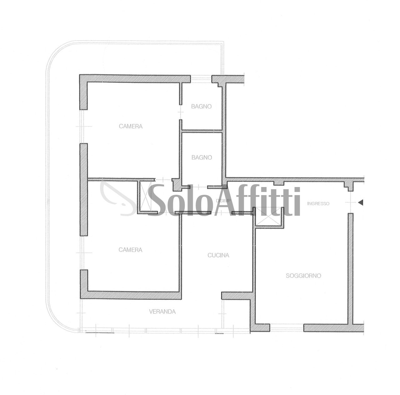 planimetria - Copia - Appartamento Via Leonardo Madoni, Fiumicino - planimetria 1