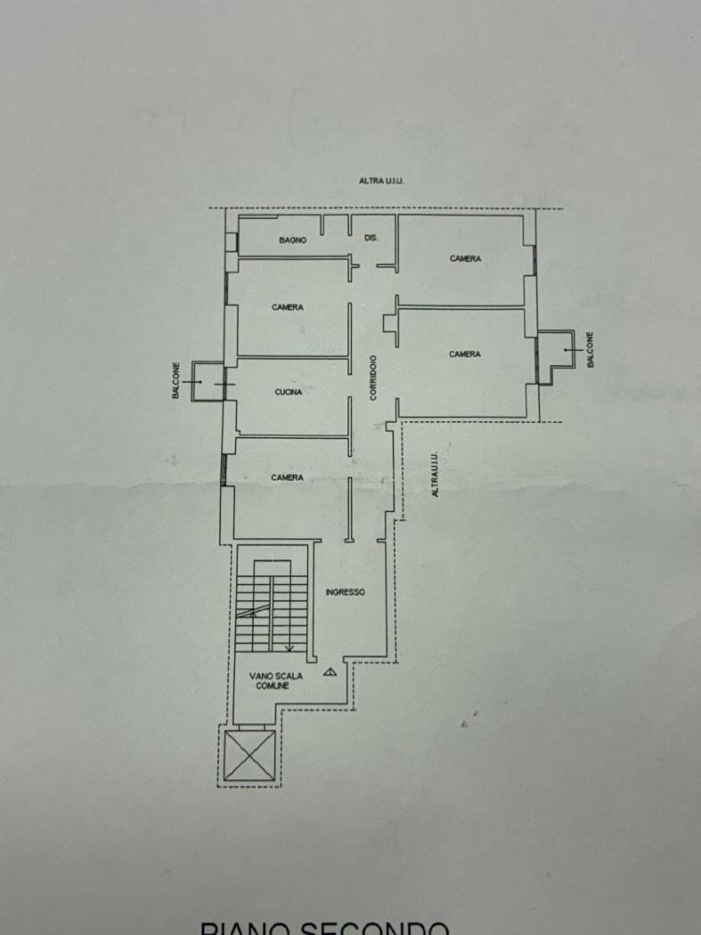 Non-buildable land via de' Buttieri, Bologna (neighborhood Centro Storico) - floor plans 1