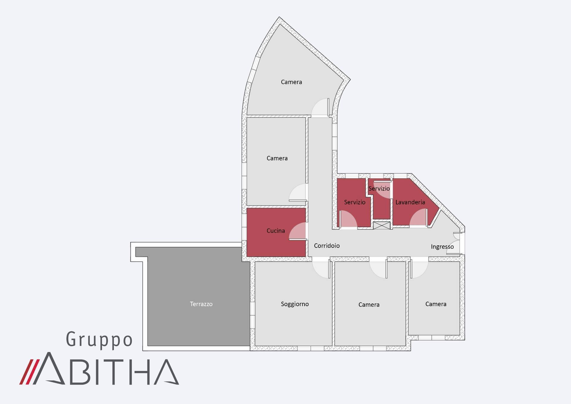 Appartamento Via Poggio Moiano, Roma - planimetria 1