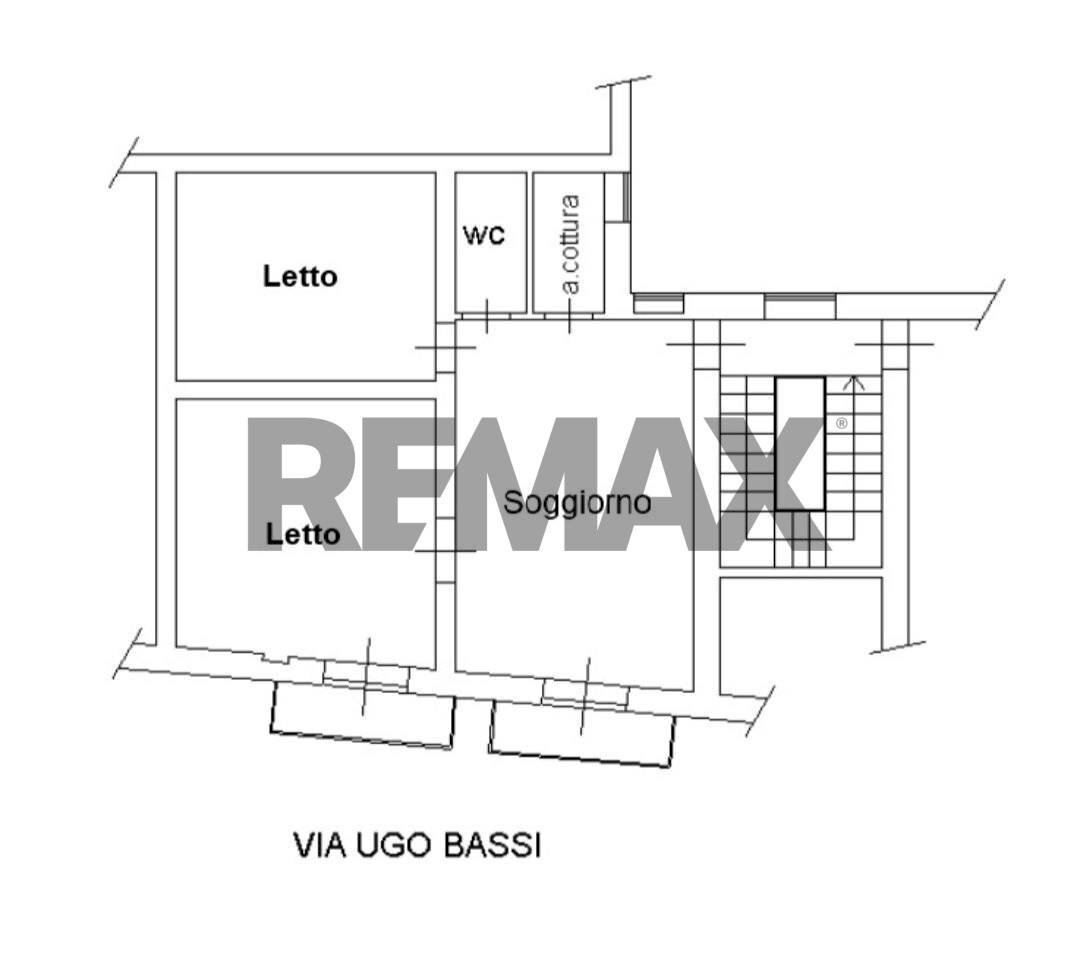 Pianta 2D - Four-room apartment Via Ugo Bassi
 
24, Palermo - floor plans 1