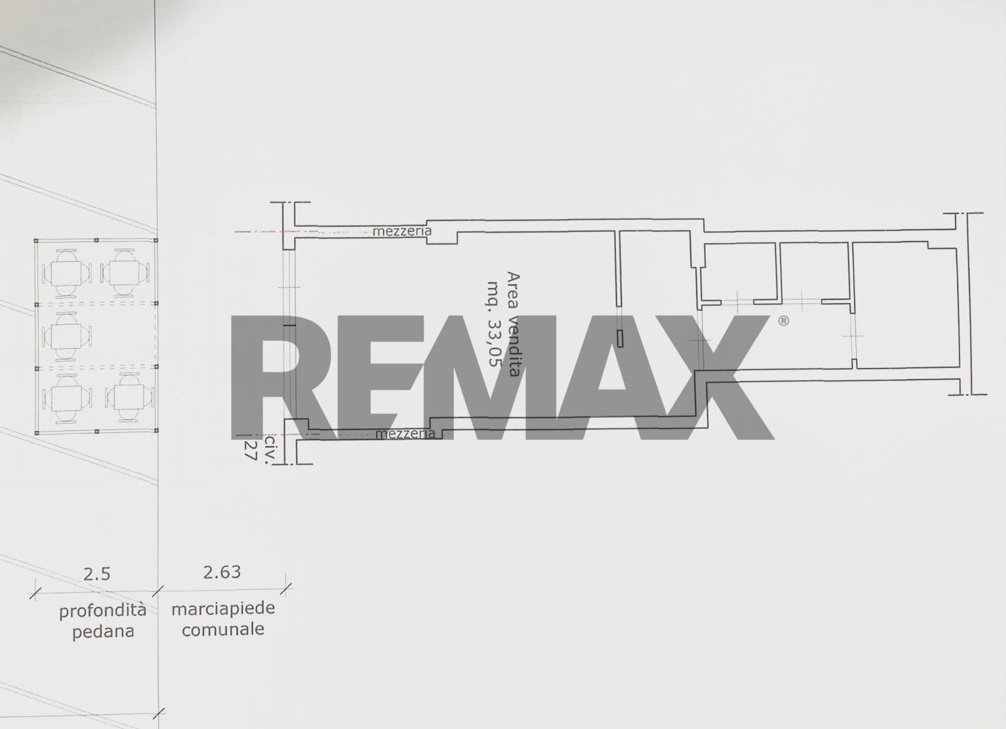 Pianta 2D - Commercial Activity Via Generale Giuseppe Arimondi
 
27, Palermo - floor plans 1