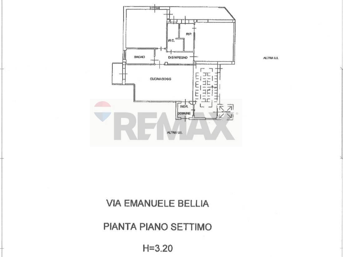 Pianta 2D - Trilocale Via Emanuele Bellia
 
128, Paterno - planimetria 1