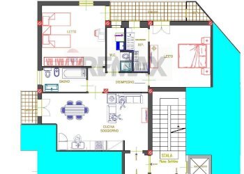 Pianta 2D - Trilocale Via Emanuele Bellia
 
128, Paterno - foto 4