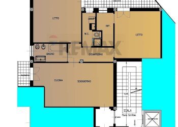 Pianta 2D - Trilocale Via Emanuele Bellia
 
128, Paterno - foto 15