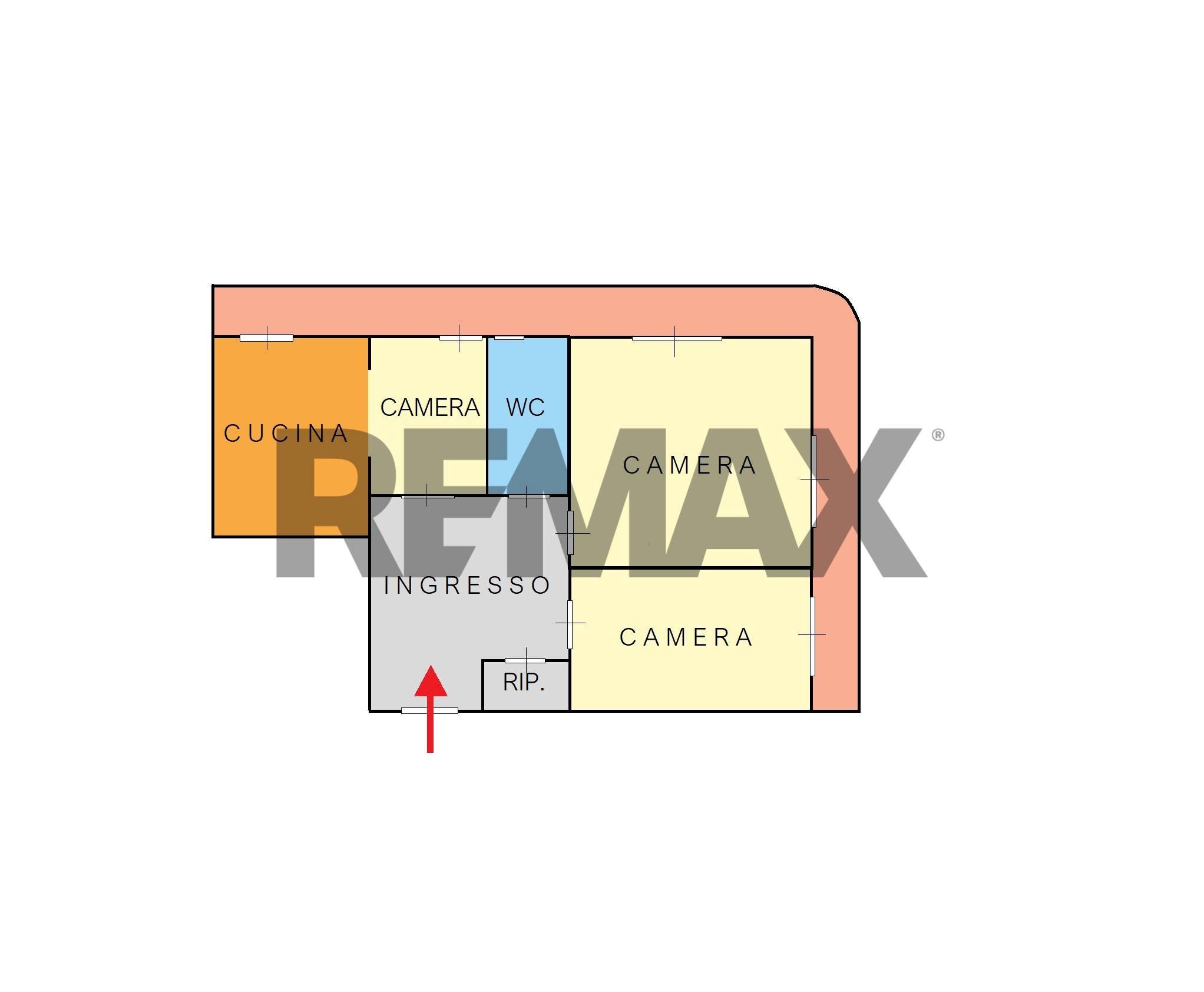 Pianta 2D - Four-room apartment Corso Arnaldo Lucci
 
60, Napoli - floor plans 1