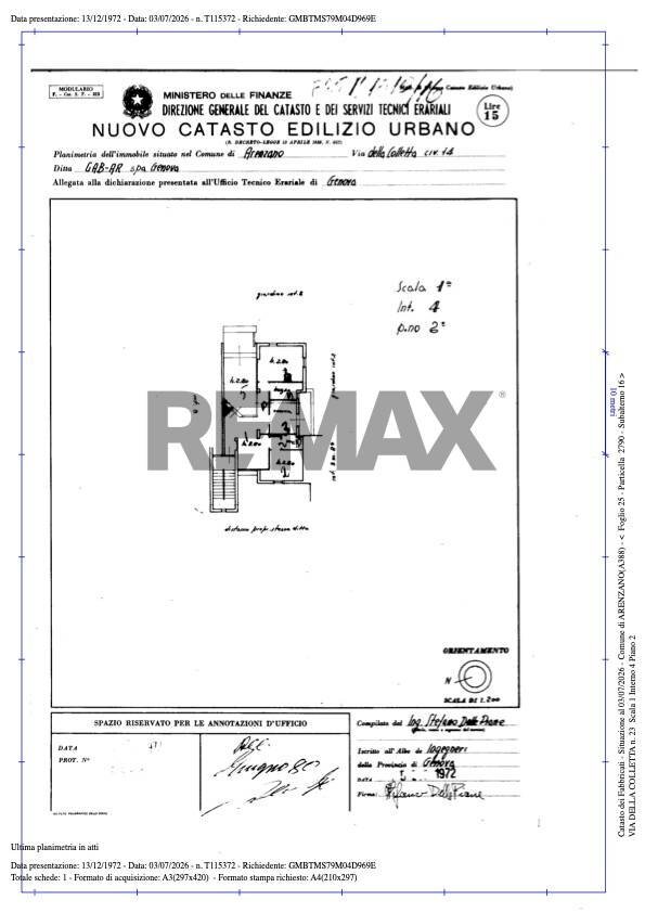 Pianta 2D - Appartamento Via della Colletta
 
23, Arenzano - planimetria 1