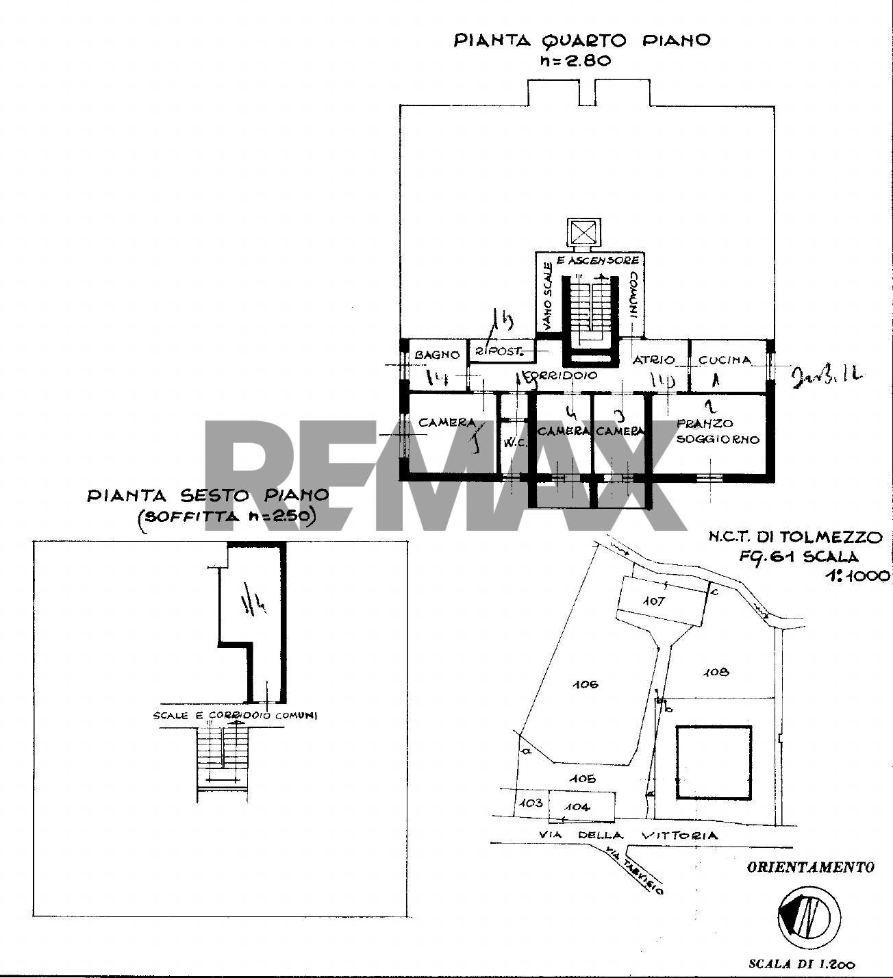 Pianta 2D - Quadrilocale Via della Vittoria
 
22, Tolmezzo - planimetria 1