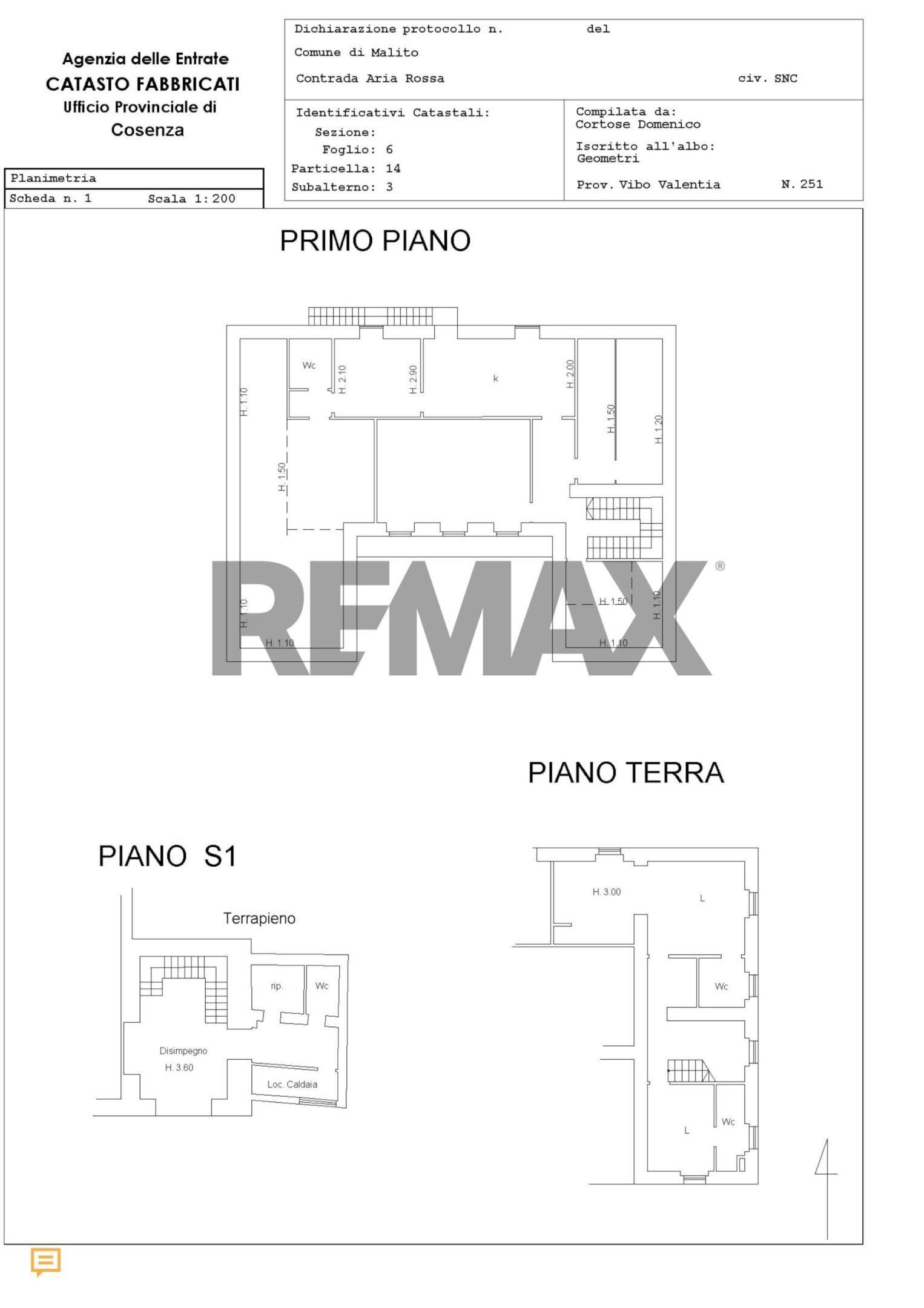 Pianta 2D - Villa C.da Aria Rossa
 
Snc, Malito - planimetria 1