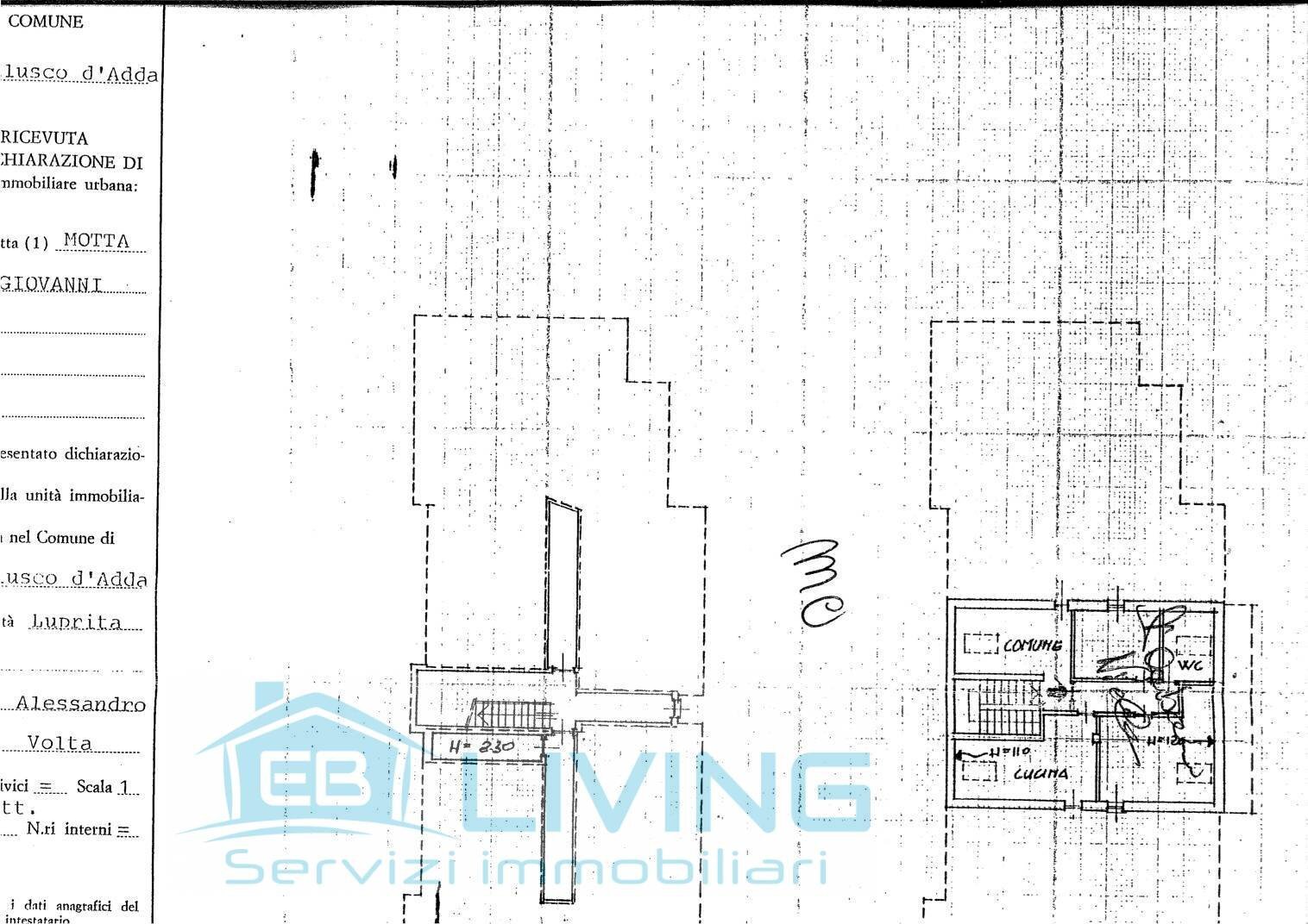 Foto 23 - Two-room apartment Via A. Volta
 
106, Calusco d'Adda - floor plans 1