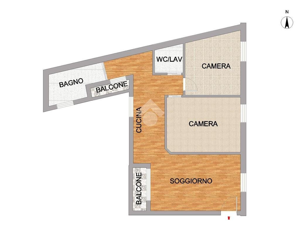 Trilocale Via Vilfredo Pareto, Milano (zona Musocco) - planimetria 1