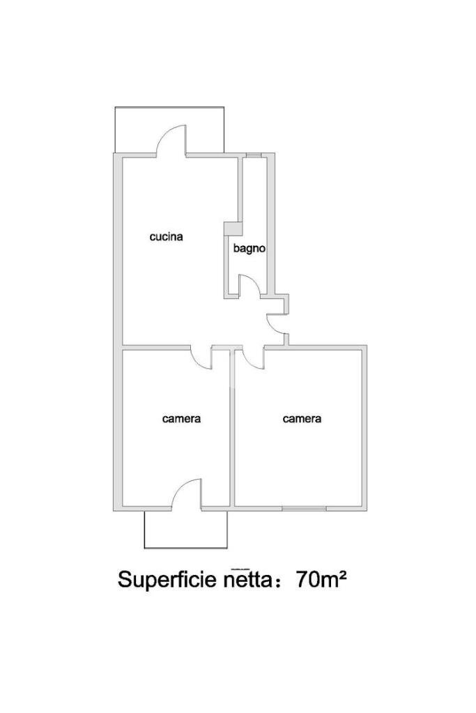 Trilocale Via isonzo, Torino (zona San Paolo) - planimetria 1