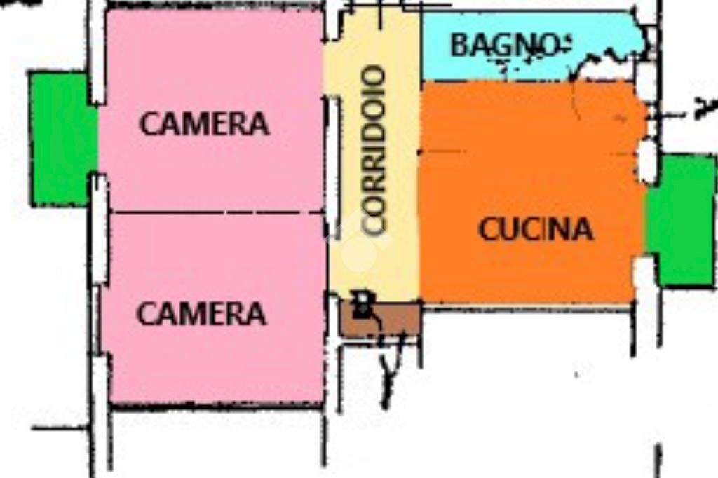 Three-room apartment Via Giovanni Verneri, Alessandria - floor plans 1