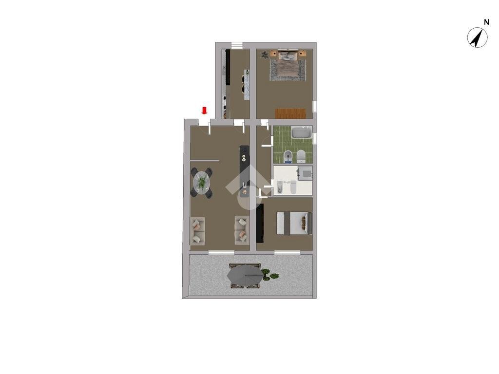 Trilocale Via Vincenzo Bellini, Legnano - planimetria 1