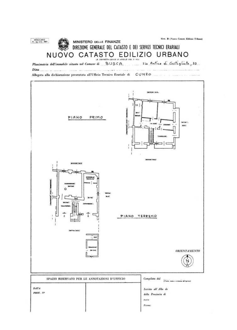 Townhouse Via Antica di Costigliole 33, Busca - floor plans 1