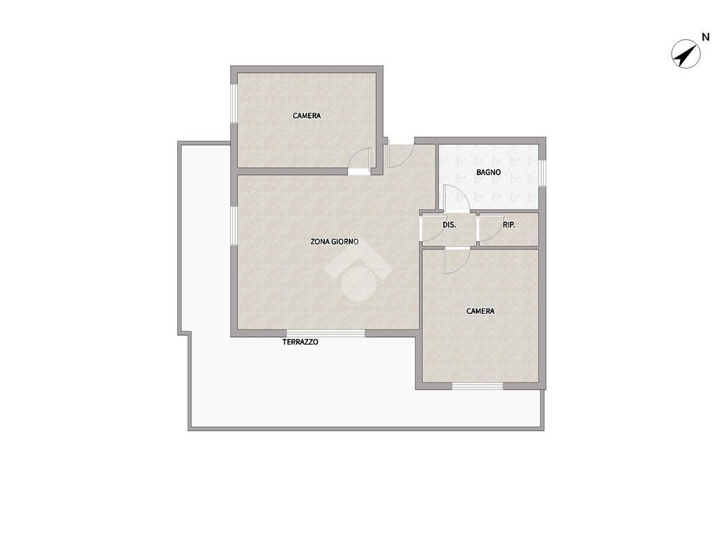Three-room apartment Via Monte Rosa, Rescaldina - floor plans 1