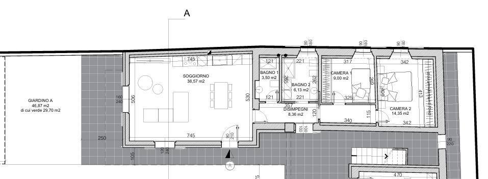 Foto 4 - Three-room apartment VIA SAN GIOVANNI BOSCO
 
34, Arcene - floor plans 1