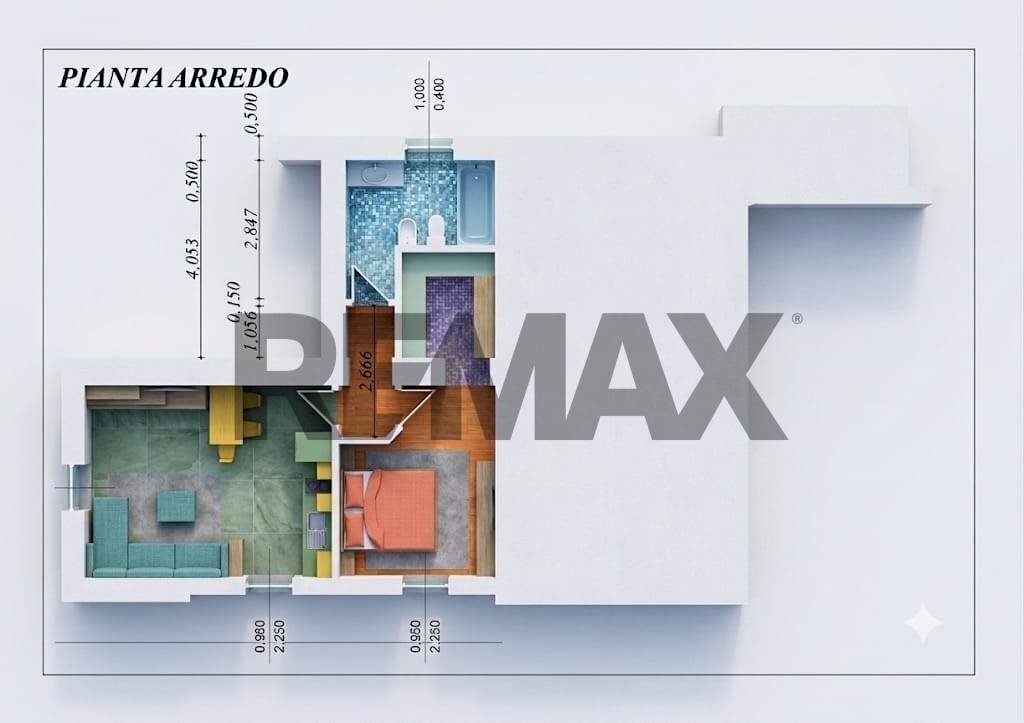 Pianta 3D - Two-room apartment VIA SALTRIO
 
9, Viggiù - floor plans 1