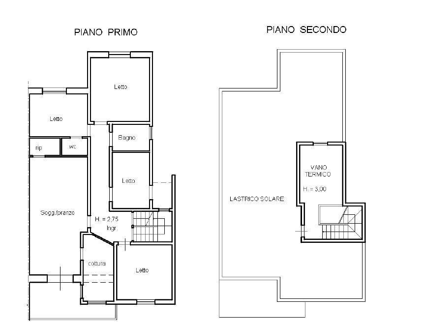 Apartment via Fabio Filzi, Matino - floor plans 1