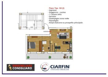 Planimetria - Two-room apartment via Giuseppe Pagano, Palermo - photo 1