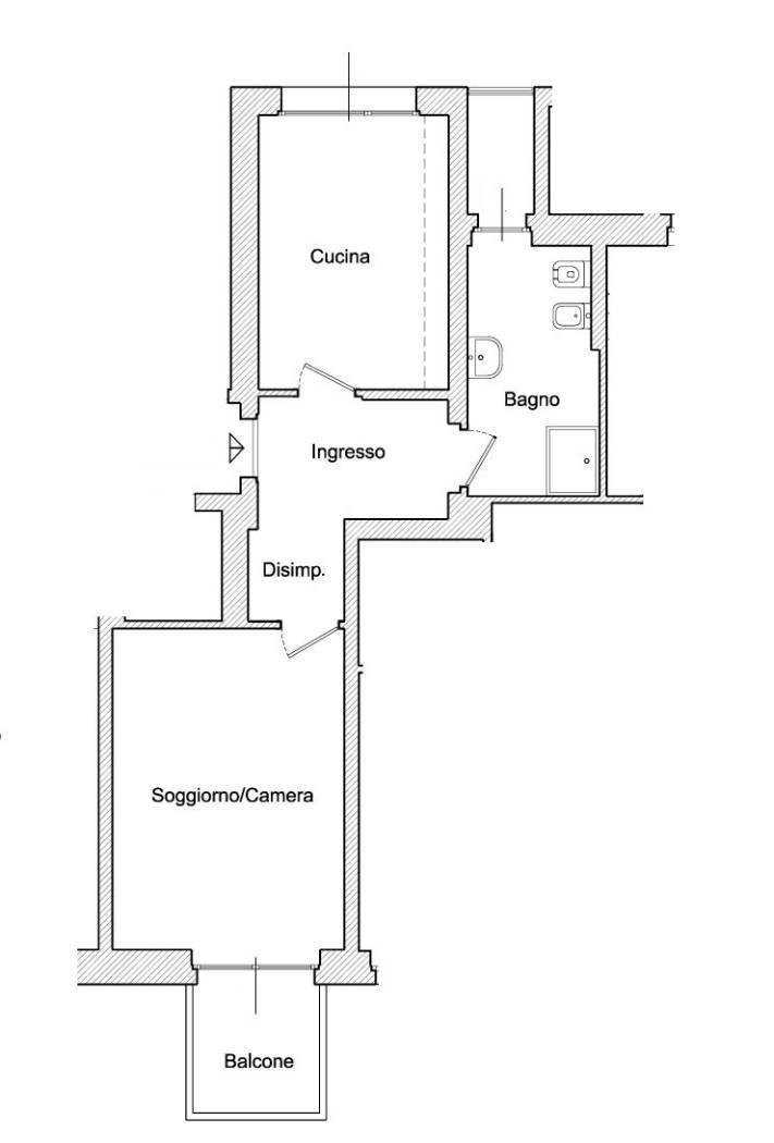 Two-room apartment via BELLINI, 22, Sesto San Giovanni - floor plans 1