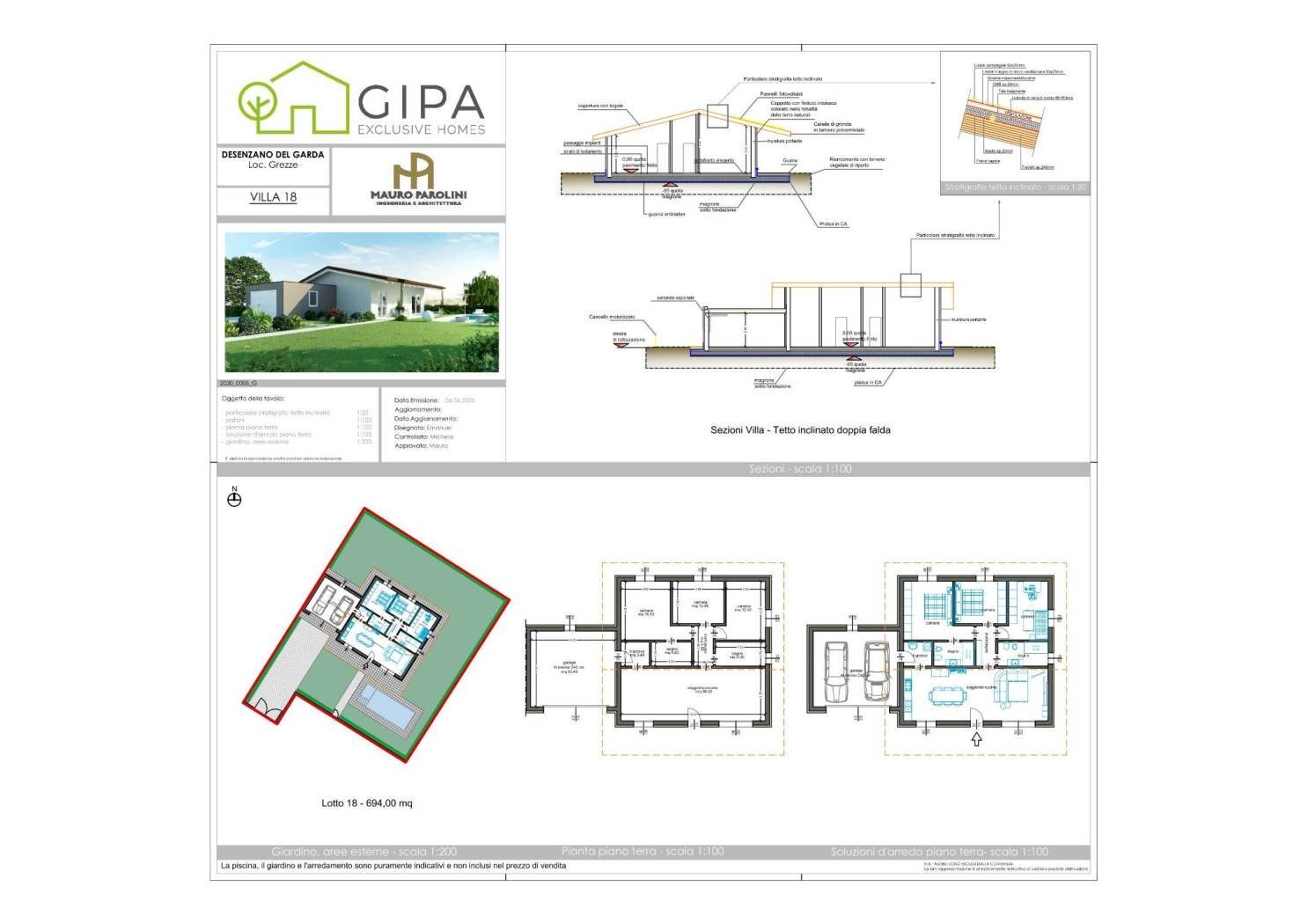 Villa via Sant'Angela Merici, 31, Desenzano del Garda - planimetria 1