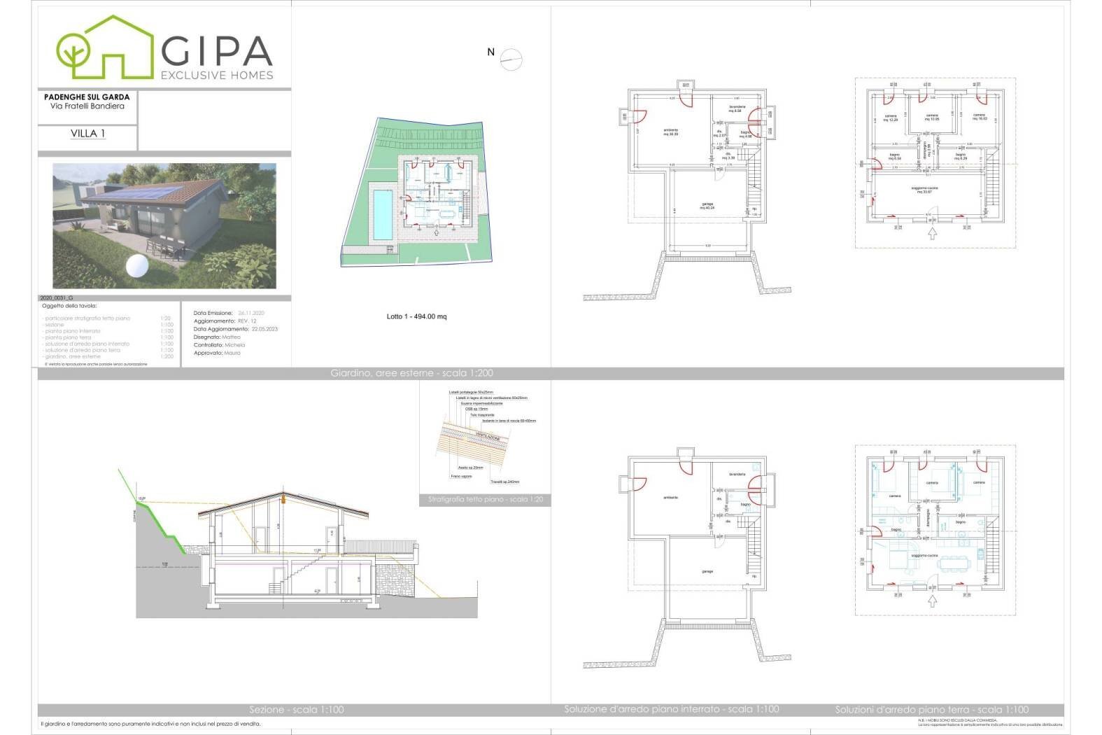 Villa via Giovanni Battista Vighenzi, Padenghe sul Garda - planimetria 1