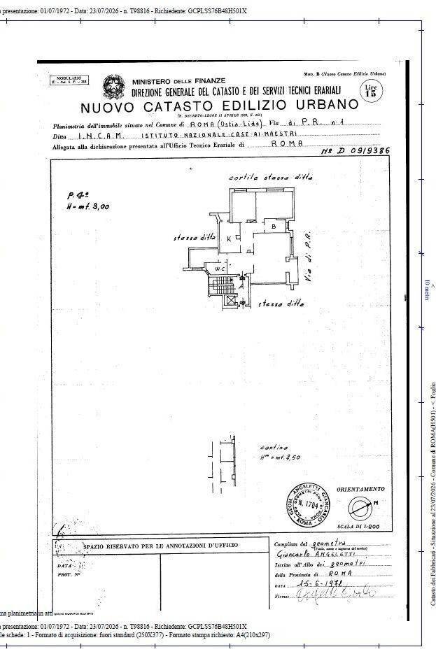 Appartamento viale dei Promontori, 440, Roma (zona Lido di Ostia) - planimetria 1
