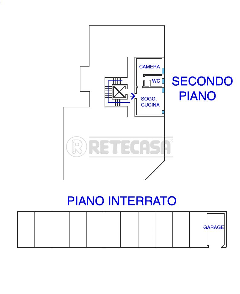 PLANIMETRIA - Bilocale Contrada Collalto 13, Palmanova - planimetria 1
