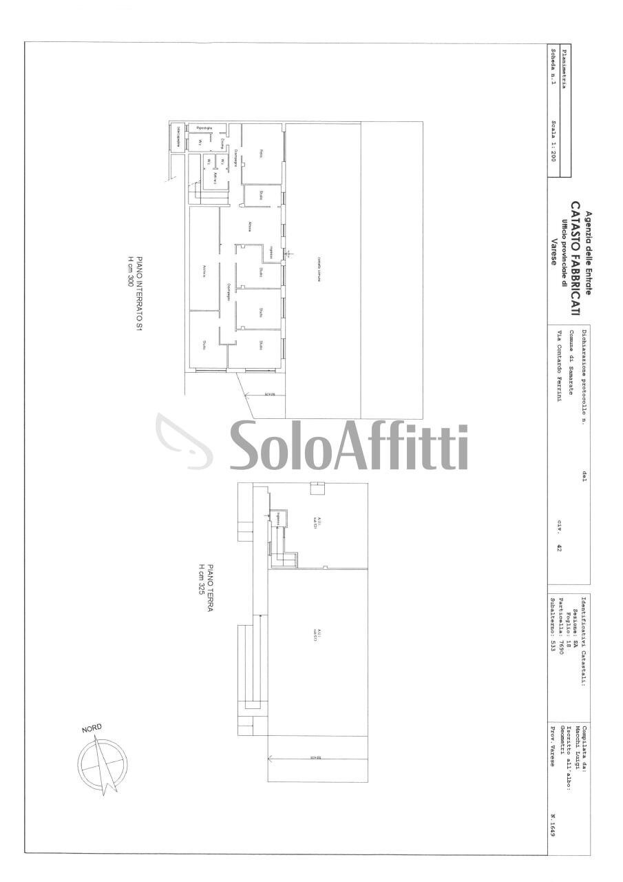 S22C-826072111240 - Locale Commerciale Via Contardo Ferrini 42, Samarate - planimetria 1