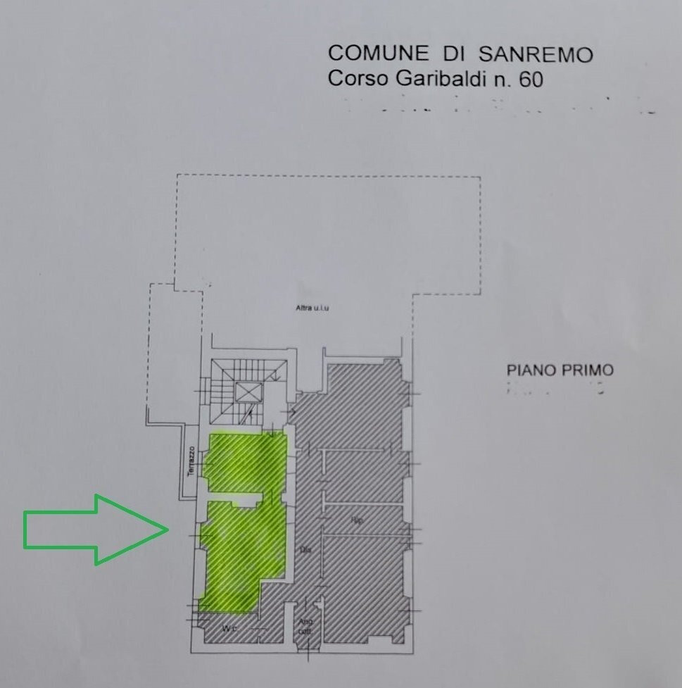 plan - Ufficio Corso G. Garibaldi 60, Sanremo - planimetria 1